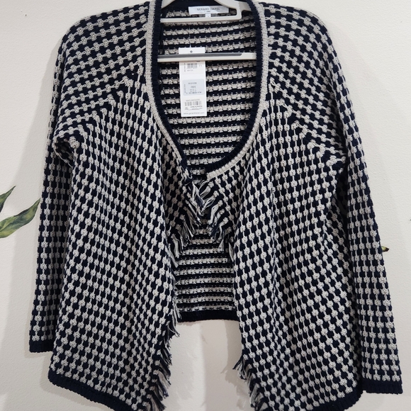 Gerard Darel Sweaters - Gerard Darel Navy and White Patterned Cardigan Size 1